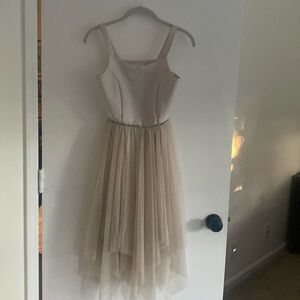 Cat & Jack Shimmering Beige Layered Dress (Size XL)
